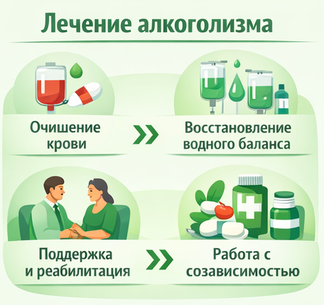 лечение алкоголизма в Алексине этапы